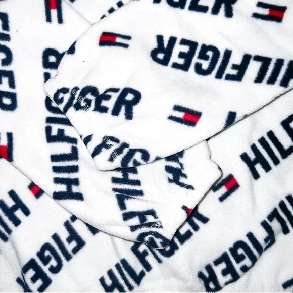 Tommy Hilfiger Girls Sport Popover Hoodie - White/Blue, Size XL (16) - Picture 5 of 8